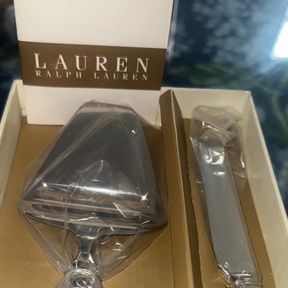 Ralph Lauren Equestrian Silver Cheese Knife and Slicer Set